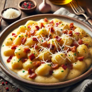 Gnocchi carbonara